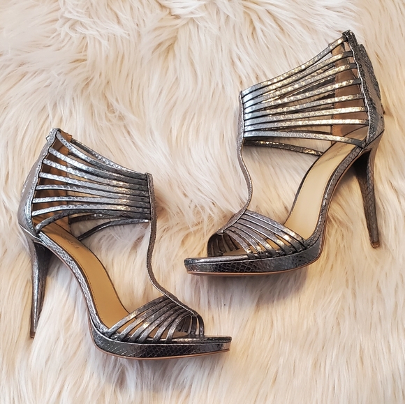 MICHAEL Michael Kors Shoes - Michael Kors Womens Leann Leather Strappy Evening Sandals 7.5